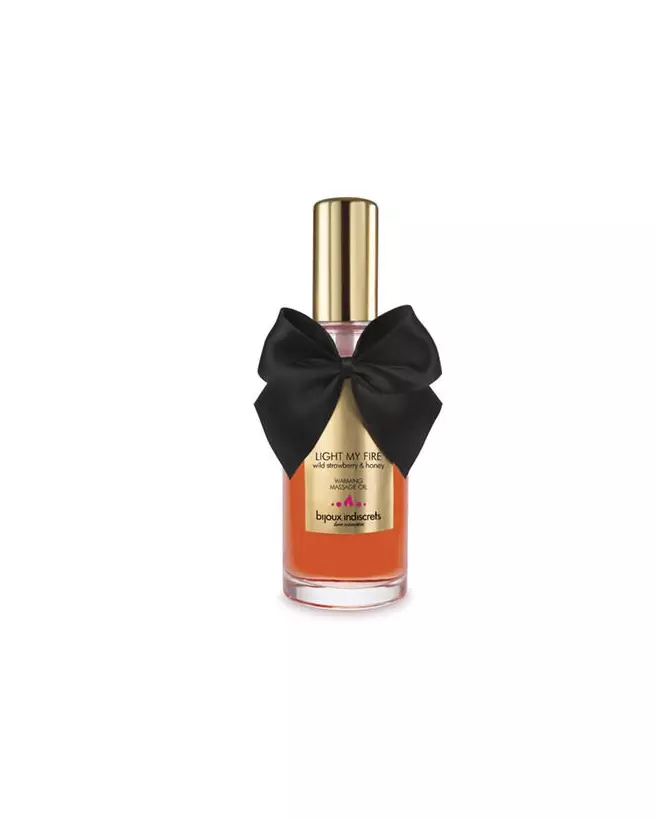 Huile de massage embrassable chauffante fraise sauvage Bijoux Indiscrets-3