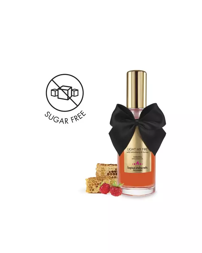 Huile de massage embrassable chauffante fraise sauvage Bijoux Indiscrets-7