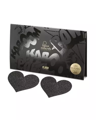 Cache-tétons Coeur Noir Bijoux Indiscrets, Accessoire de Séduction-10