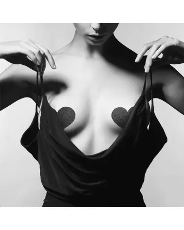 Cache-tétons Coeur Noir Bijoux Indiscrets, Accessoire de Séduction-19