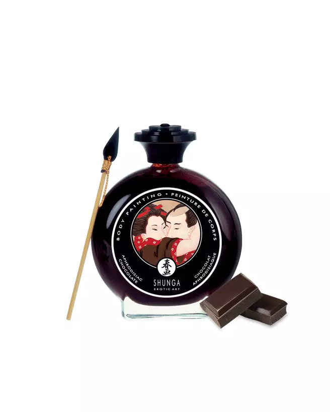 Peinture corporelle comestible au chocolat SHUNGA pour jeux amoureux-2