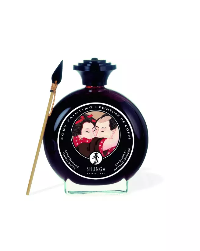 Peinture corporelle comestible au chocolat SHUNGA pour jeux amoureux-1