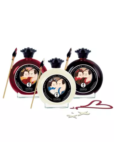 Peinture corporelle SHUNGA chocolat blanc et vanille pour jeux de couple-3