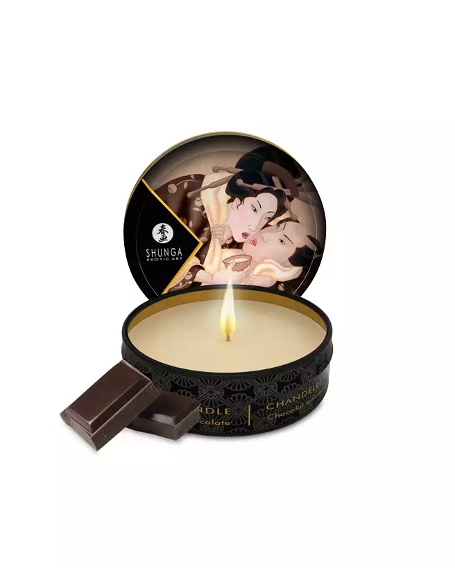 Image Mini Bougie de Massage SHUNGA Chocolat Enivrant-1
