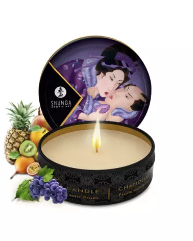 Mini Bougie de Massage SHUNGA Libido Fruits Exotiques pour détente sensuelle-1
