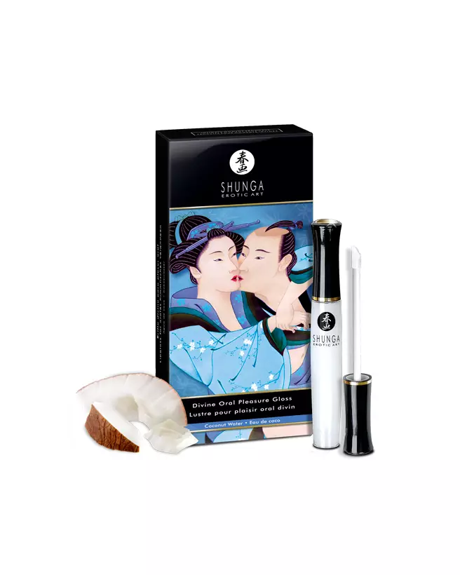 Gloss Plaisir Oral Divin SHUNGA à l'Eau de Coco pour sensations intensifiées-2