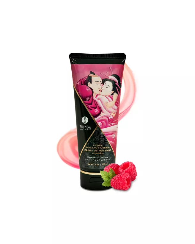 Crème de massage Shunga Emotion de Framboise hydratante et relaxante-2