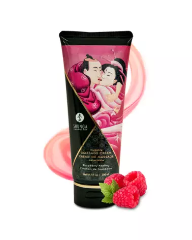 Crème de massage Shunga Emotion de Framboise hydratante et relaxante-2