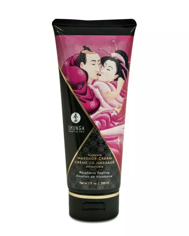 Crème de massage Shunga Emotion de Framboise hydratante et relaxante-1