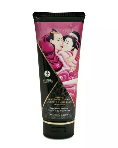 Crème de massage Shunga Emotion de Framboise hydratante et relaxante-1