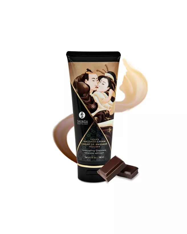 Crème de massage Shunga chocolat enivrant pour relaxation et soin corporel-2