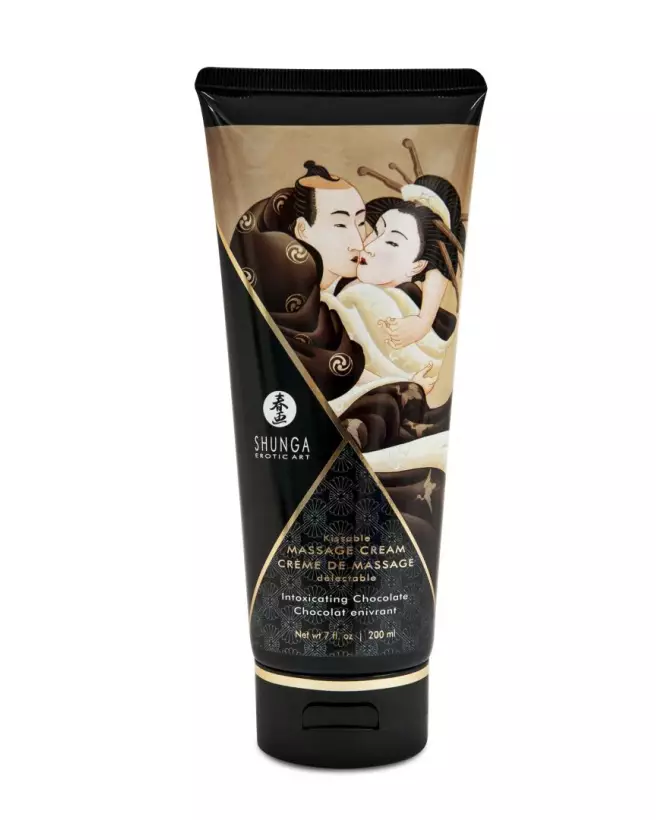 Crème de massage Shunga chocolat enivrant pour relaxation et soin corporel-1
