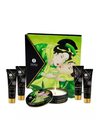 Kit Secret de Geisha ORGANICA Thé Vert Exotique SHUNGA Coffret Massage-1