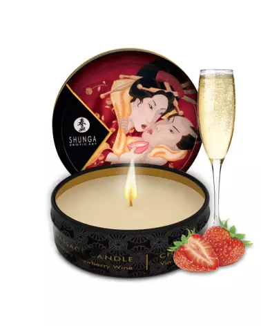 Image Kit Secret de Geisha SHUNGA Organica avec vin pétillant à la fraise-3