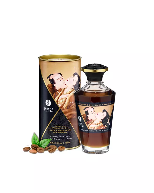 Huile chauffante aphrodisiaque SHUNGA Latte d'Amour 100ml pour massage erotique-1
