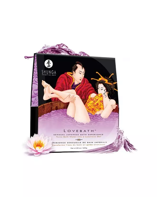 Gelée Lovebath Shunga Lotus Sensuel pour Bain Relaxant et Sensuel-2