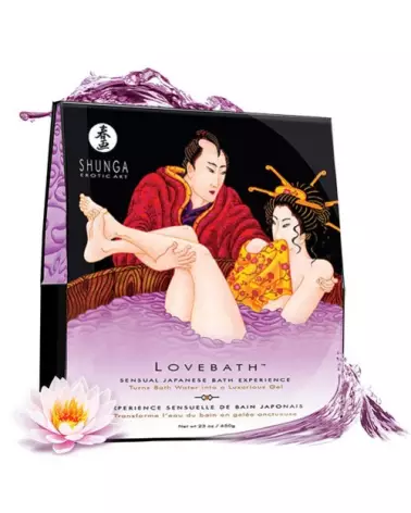 Gelée Lovebath Shunga Lotus Sensuel pour Bain Relaxant et Sensuel-2