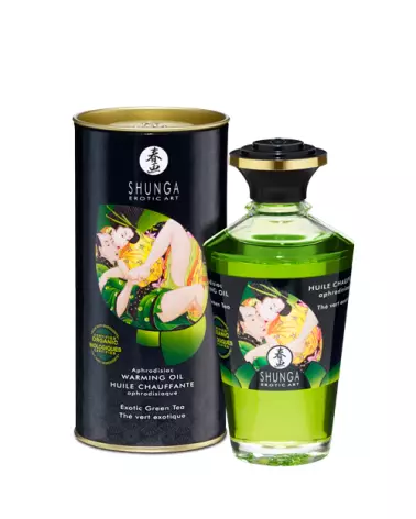 Huile aphrodisiaque SHUNGA thé vert exotique pour massage érotique et stimulation sensuelle-2