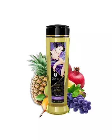 Huile de massage érotique SHUNGA aux fruits exotiques 240 ml pour couple-1