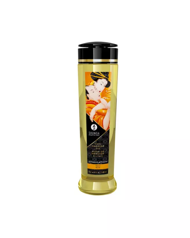 Huile de massage érotique SHUNGA pêche 240 ml pour stimulation et relaxation-1