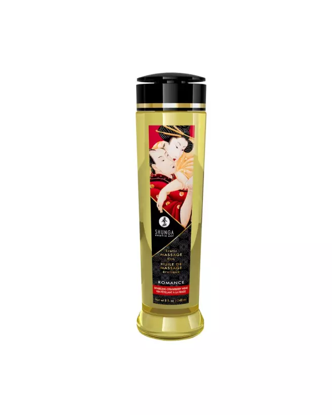 Huile de massage SHUNGA Romance Vin Pétillant Fraise 240 ml-1