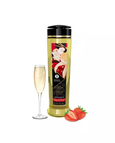 Huile de massage SHUNGA Romance Vin Pétillant Fraise 240 ml-2