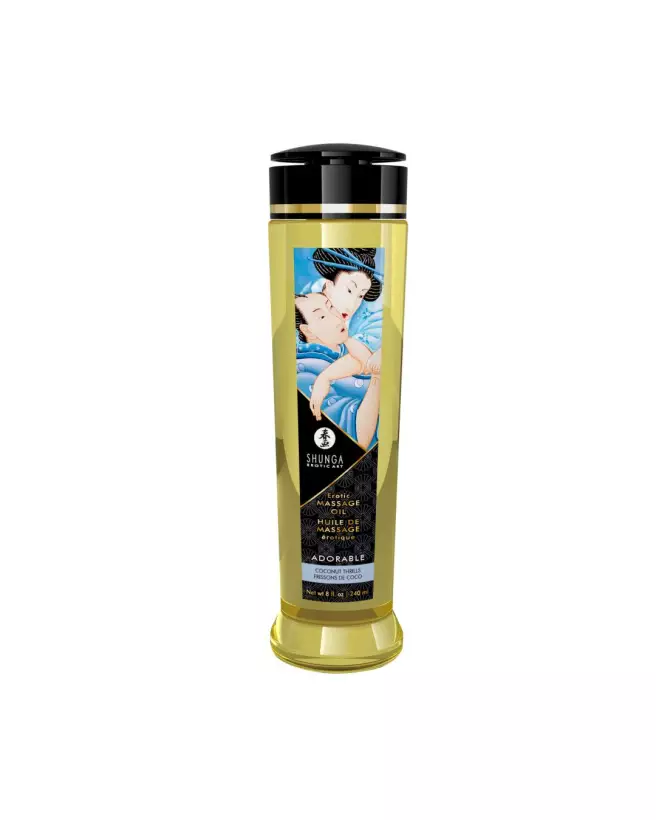Huile de massage érotique Shunga frissons de coco 240ml-1