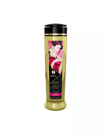 Huile de massage érotique Shunga Coeur de Lotus 240 ml pour relaxation et plaisir-1