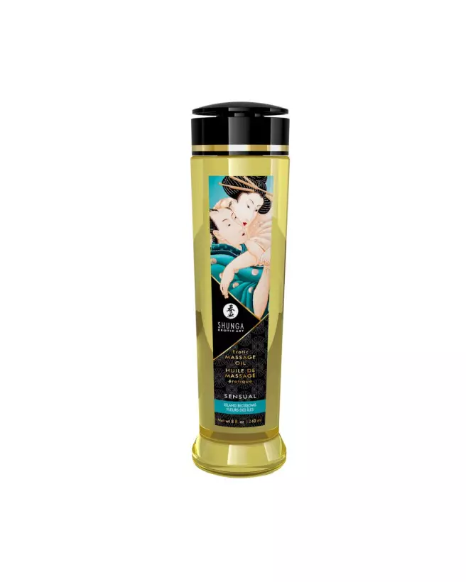 Huile de massage érotique SHUNGA Sensual Fleurs des Îles 240 ml-1