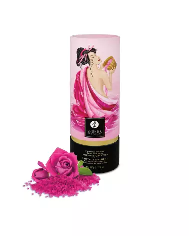 Sel de Bain Moussant Shunga Cristaux d'Orient Aphrodisia Rose-1