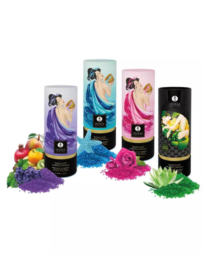 Sel de Bain Moussant Shunga Cristaux d'Orient Aphrodisia Rose-5