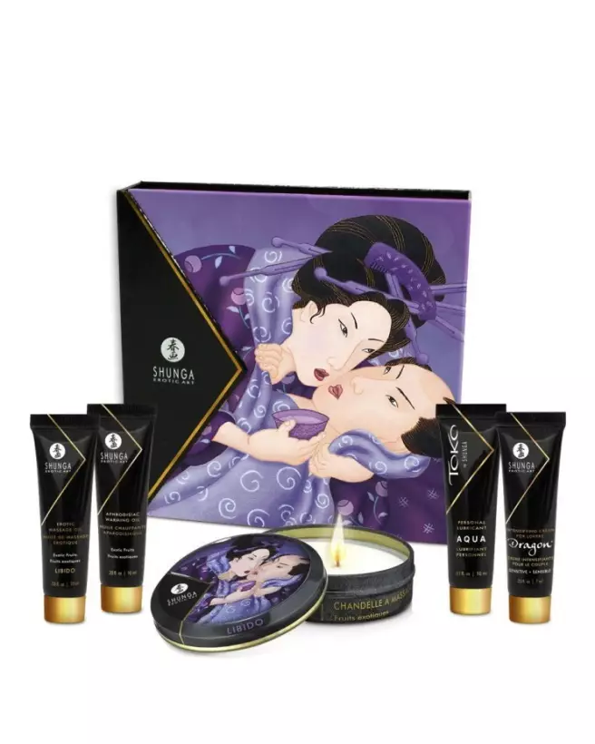 Image du Kit Secret de Geisha Fruits Exotiques Shunga - Coffret Massage Sensuel-1