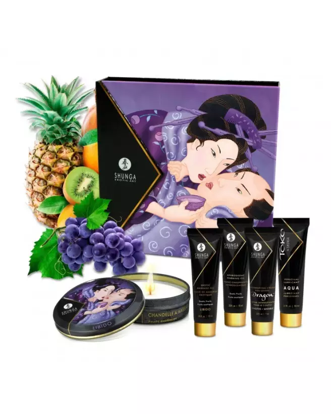 Image du Kit Secret de Geisha Fruits Exotiques Shunga - Coffret Massage Sensuel-2