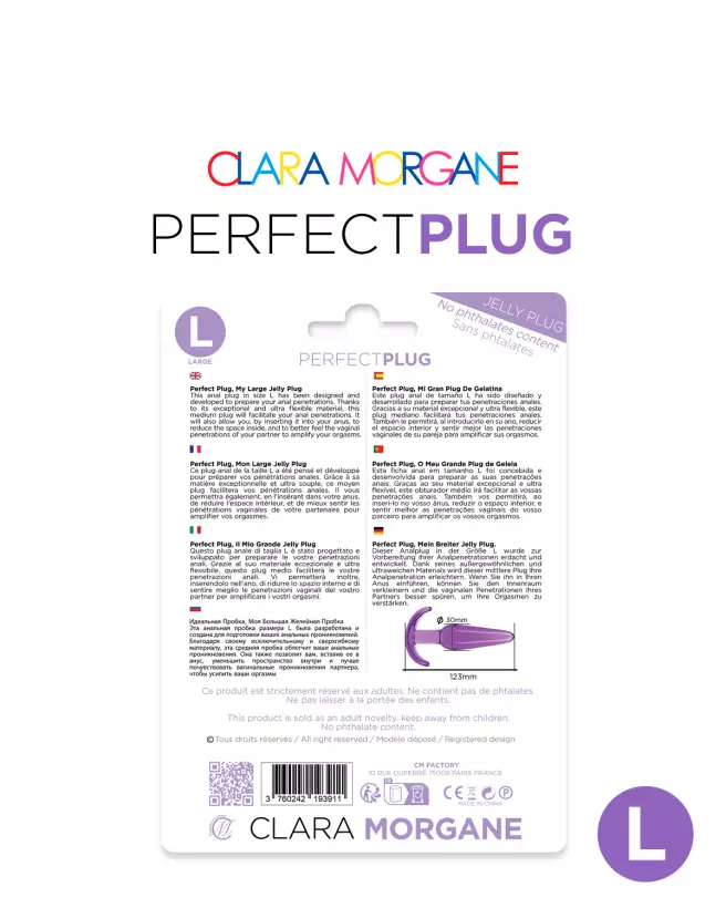 Perfect Plug Anal Large Clara Morgane - Matière Souple, Confort Optimal pour Débutants et Confirmés - image 3