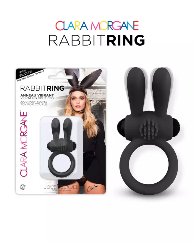 Anneau Vibrant Rabbit Ring Clara Morgane - Sextoy en Silicone Médical pour Couple, Stimulation Clitoridienne - image 2