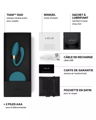 Image du LELO TIANI DUO Bleu, sextoy de luxe pour couples-2