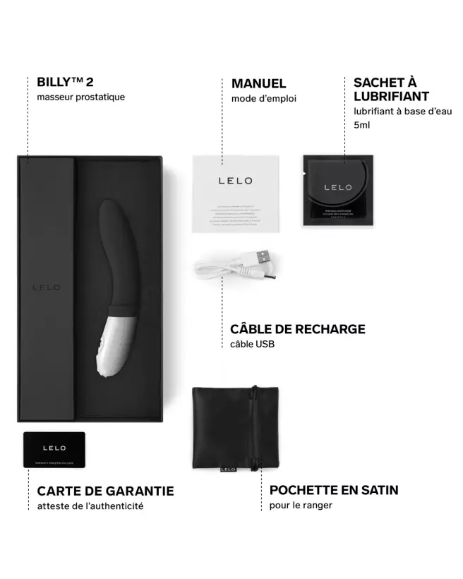 Image LELO BILLY 2 Noir - Stimulateur prostatique de haute qualité-2