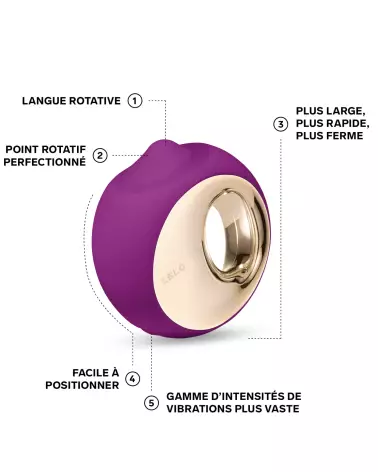 LELO ORA 3 Deep Rose stimulateur clitoridien de luxe-4