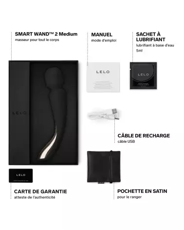 Image du LELO SMART WAND 2 M Black, masseur ergonomique et élégant-4