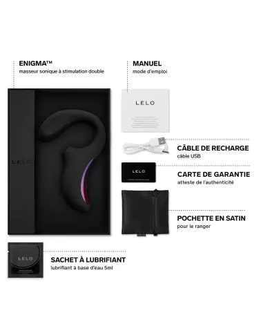 LELO ENIGMA Black, stimulateur Rabbit de luxe pour double plaisir-8
