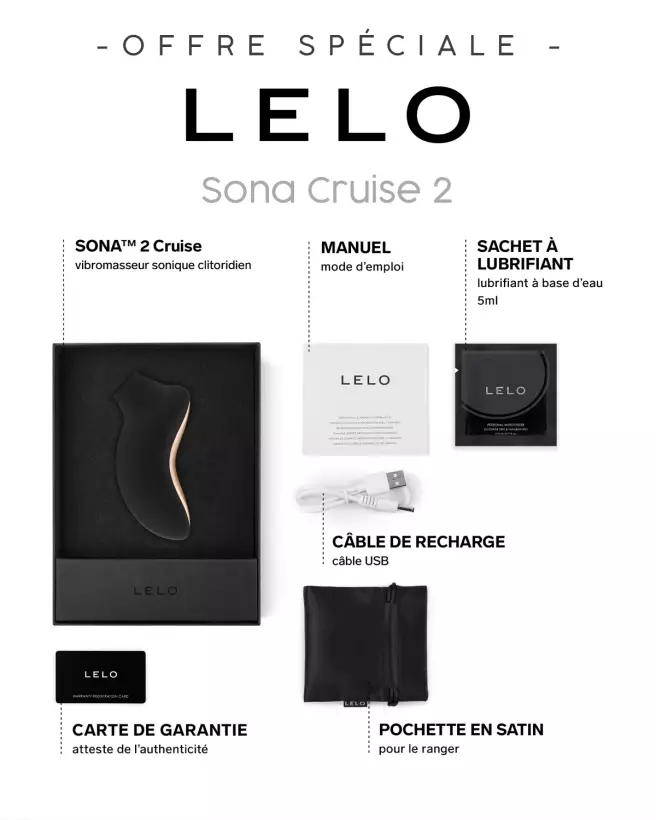 Image du LELO Sona Cruise 2 Noir, stimulateur clitoridien haut de gamme-8