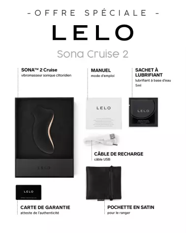 Image du LELO Sona Cruise 2 Noir, stimulateur clitoridien haut de gamme-8