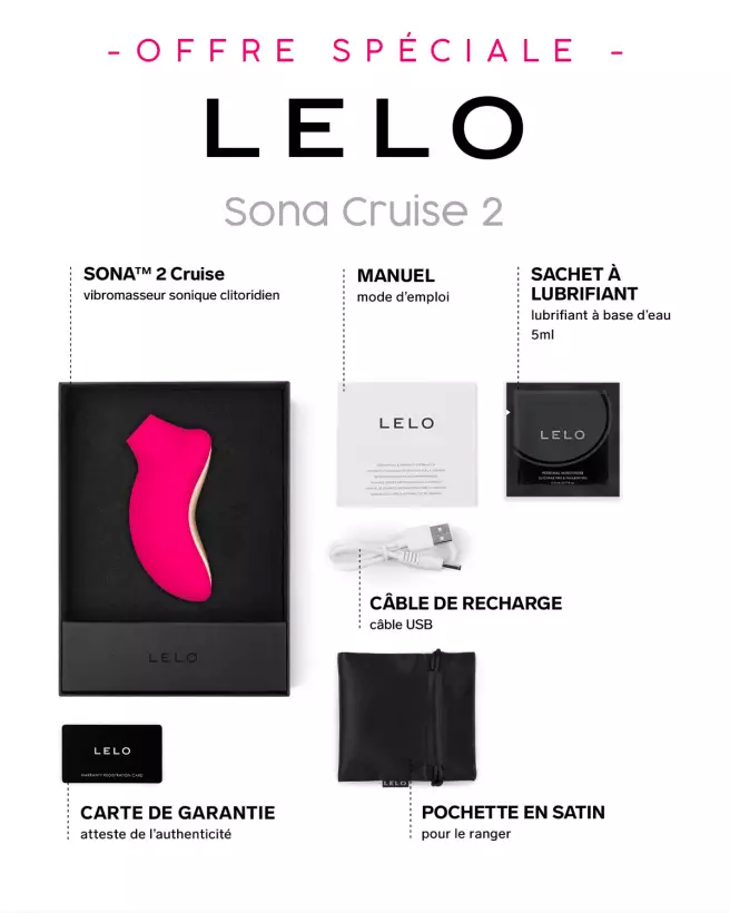 Image du LELO SONA Cruise 2 Cerise, stimulateur clitoridien de haute qualité-13