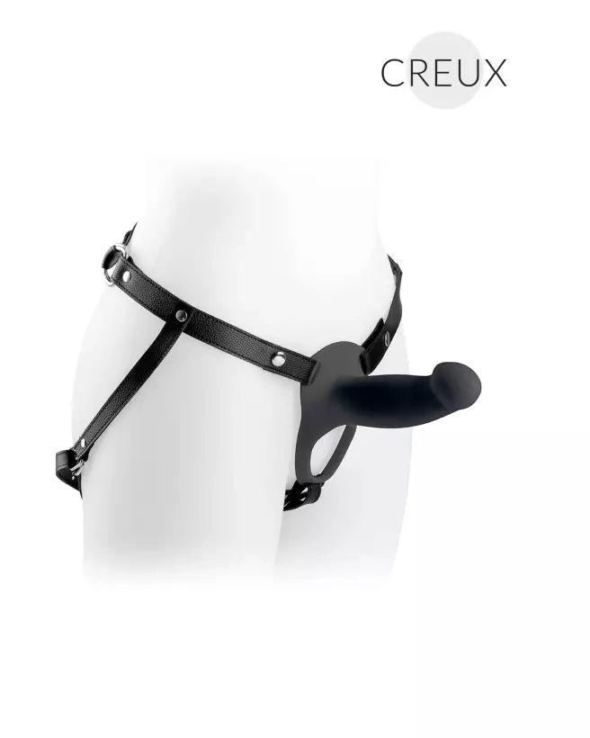 Image du gode ceinture Virgite Hollow Strap Noir S pour hommes-1