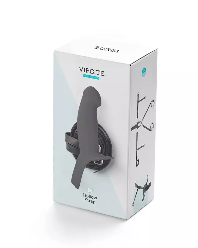 Image du gode ceinture Virgite Hollow Strap Noir S pour hommes-2