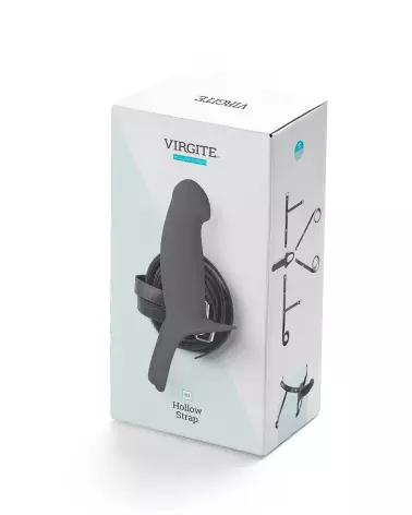 Image du gode ceinture Virgite Hollow Strap Noir S pour hommes-2
