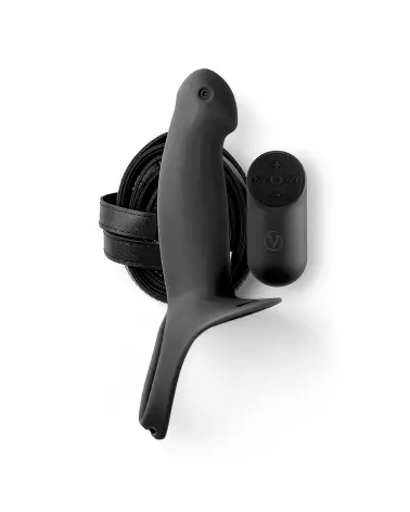 Photo du Gode Ceinture VIRGITE VIBRA STRAP Noir S pour hommes-5