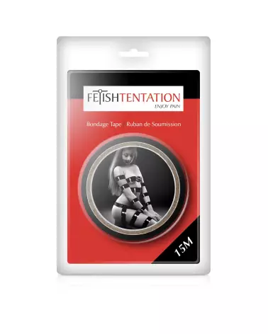 Ruban de bondage noir SM Fetish Tentation pour jeux érotiques-2