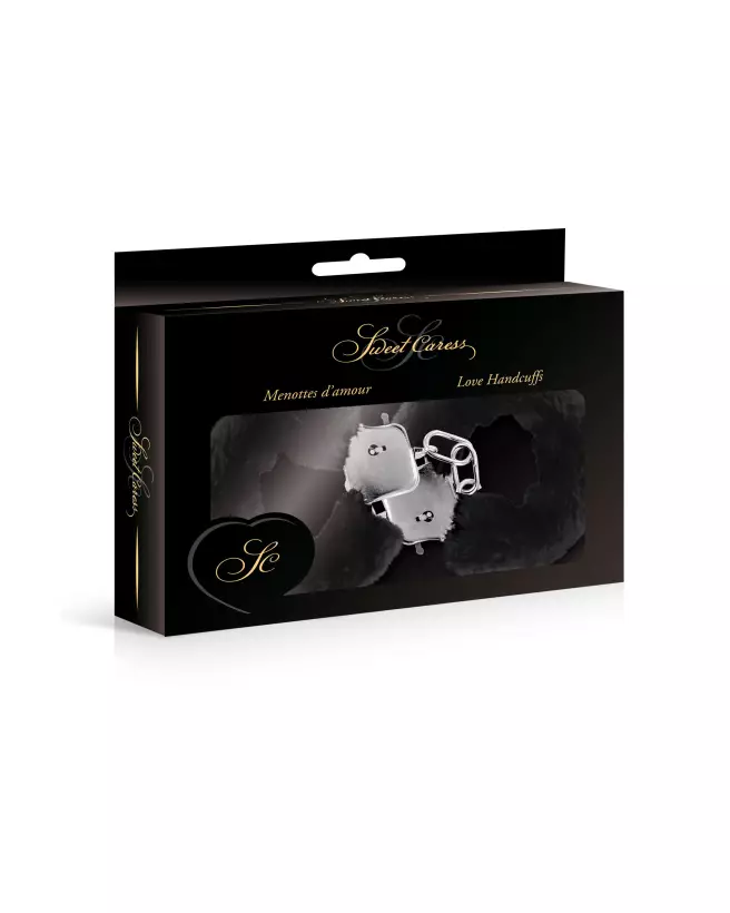 Menottes Poignets Noir Sweet Caress pour contrôle et confort-2