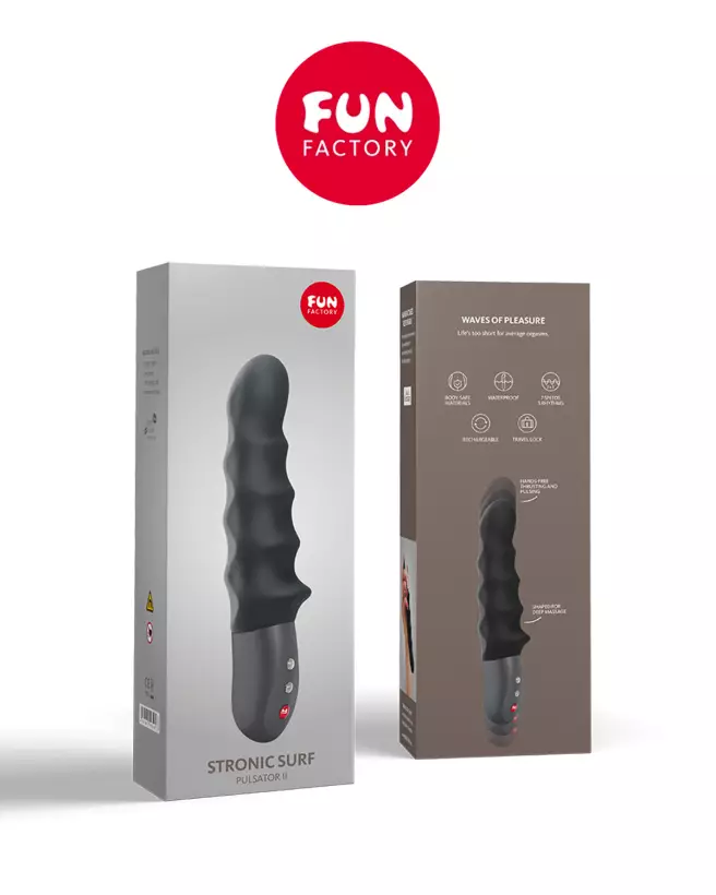 Image du vibromasseur Stronic Surf de FUN FACTORY, haute technologie de pulsation, design ergonomique et silicone médical-4